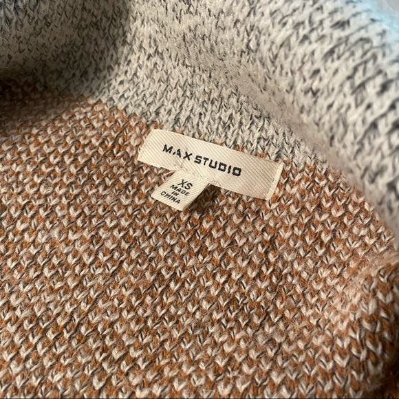 Max Studio Colorblock Patchwork Long Open Cardigan - Picture 7 of 8